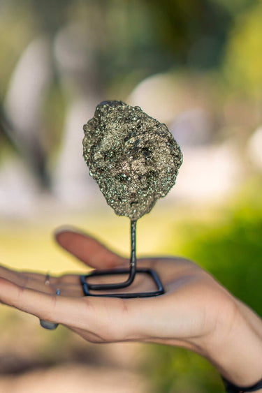Pyrite Cluster on Stand